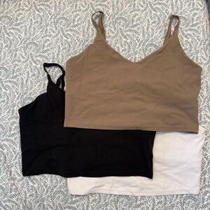 3x BUNDLE Athleta Elation V-Neck Longline Bras Small